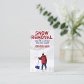 Carte De Référencement Publicité sur les courants de neige.Retrait de nei (Debout devant)