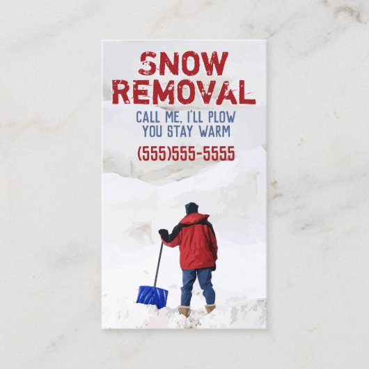 Carte De Référencement Publicité sur les courants de neige.Retrait de nei (Devant)
