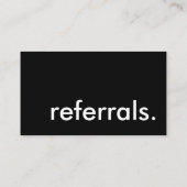 Carte De Référencement recommandations. (Dos)