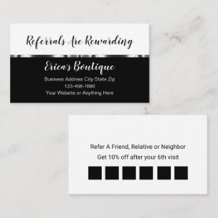 Carte De Référencement Récompenses d'aiguillage des clients professionnel