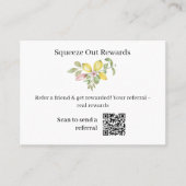 Carte De Référencement Récompenses Squeeze Out Lemon Summer Immobilier (Devant)