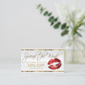 Carte De Référencement Red Parties scintillant Lipstick Business Referenc (Debout devant)