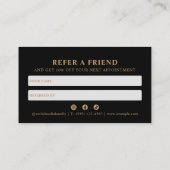 Carte De Référencement Refer A Friend Modern Luxury Pet Care Service  (Dos)