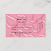 Carte De Référencement Refer a Friend Trendy Pink Abstract Spa Salon (Dos)
