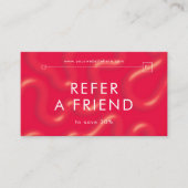 Carte De Référencement Refer a Friend Trendy Red Groovy Unique Spa Salon (Devant)
