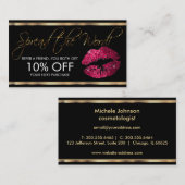 Carte De Référencement Référencement - Parties scintillant rose chaud (Devant / Derrière)