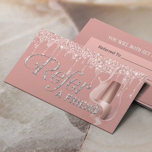 Carte De Référencement Référendum sur le Rose manicuriste de ongles Gold 