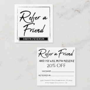 Carte De Référencement Référentiel minimal Noir et blanc professionnel