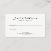 Carte De Référencement Référentiel moderne minimaliste (Dos)