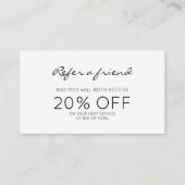 Carte De Référencement Référentiel moderne minimaliste (Devant)