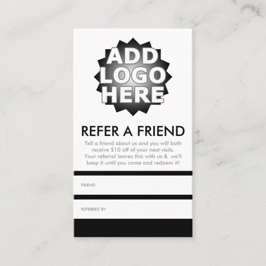 Carte De Référencement référer un ami (Devant)