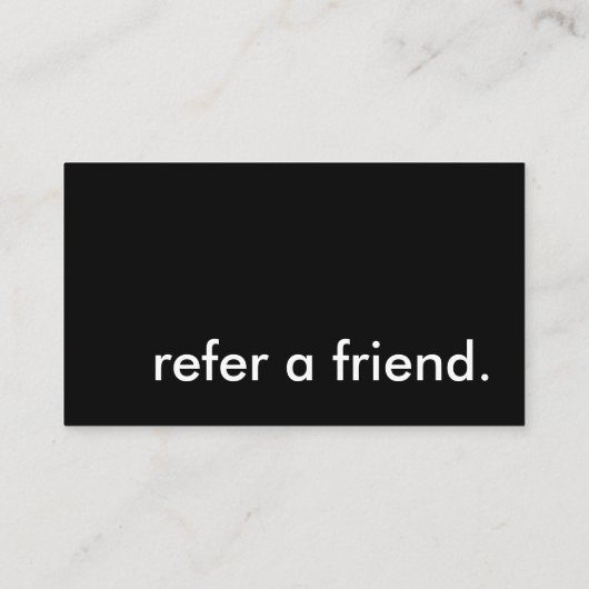Carte De Référencement référer un ami (Dos)