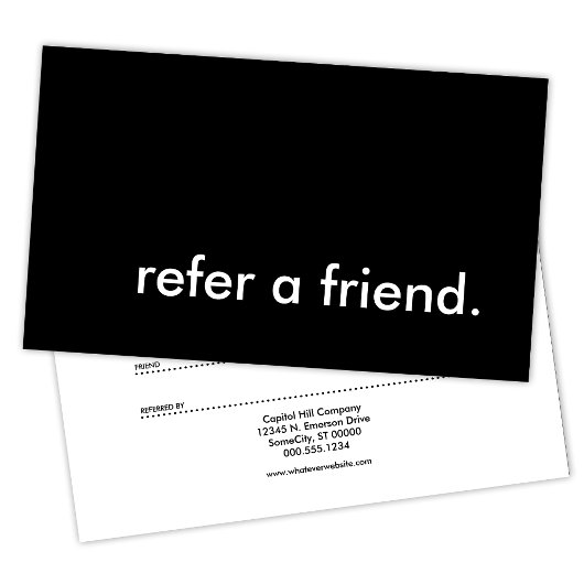 Carte De Référencement référer un ami