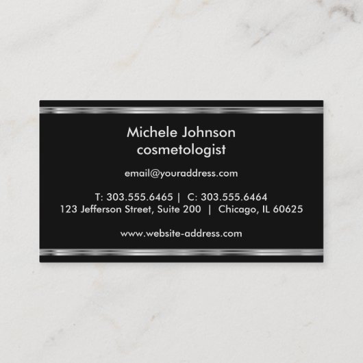 Carte De Référencement Référer un ami - Parties scintillant rose - Argent (Dos)