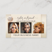 Carte De Référencement Référer un logo d'ami QR Code Portefeuille photo (Devant)