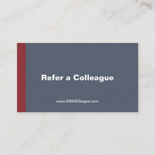 Carte De Référencement Référez au minimum un collègue gris blanc rouge (Devant)