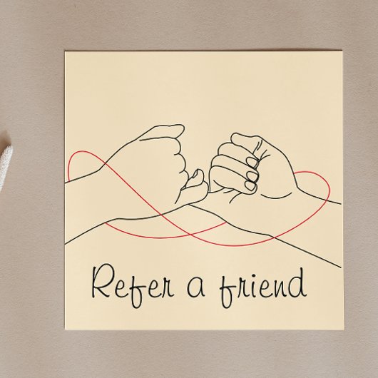 Carte De Référencement Référez Un Ami Branché Peach Pastels