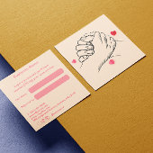 Carte De Référencement Référez Un Ami Branché Peach Pastels Coeur