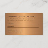 Carte De Référencement Référez un ami coiffeur or noir (Dos)