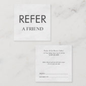 Carte De Référencement Référez un ami Élégant Professionnel des affaires (Devant / Derrière)