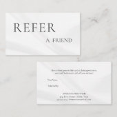 Carte De Référencement Référez un ami Élégant Professionnel des affaires (Devant / Derrière)
