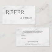 Carte De Référencement Référez un ami Élégant Professionnel des affaires (Devant / Derrière)