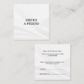 Carte De Référencement Référez un ami Élégant Professionnel des affaires (Devant / Derrière)