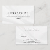Carte De Référencement Référez un ami Élégant Professionnel des affaires  (Devant / Derrière)