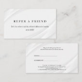 Carte De Référencement Référez un ami Élégant Professionnel des affaires (Devant / Derrière)