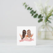 Carte De Référencement Référez un ami maquillage Artiste Beauté Salon che (Debout devant)