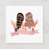 Carte De Référencement Référez un ami maquillage Artiste Beauté Salon che (Devant)