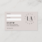 Carte De Référencement Référez un Ami Moderne Serif Police Salon & Spa Ta (Dos)