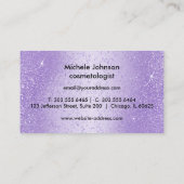 Carte De Référencement Référez un ami - Parties scintillant de lavande vi (Dos)