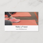 Carte De Référencement Référez un débutant de la forme amicale formateur (Devant)