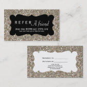 Carte De Référencement RÉFÉREZ UNE Parties scintillant Gold AMIE et une c (Devant / Derrière)