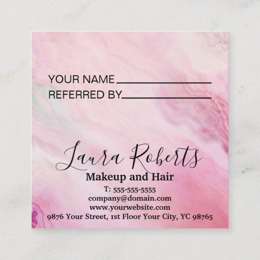 Carte De Référencement Référez une Parties scintillant moderne à un ami (Dos)