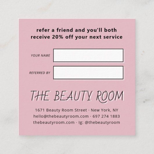 Carte De Référencement Référez-vous à l'illustration des mains mignonnes (Dos)