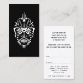 Carte De Référencement référez-vous un calavera de punk de coiffeur d'ami (Devant / Derrière)