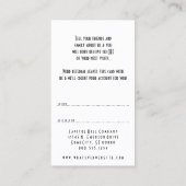 Carte De Référencement référez-vous un calavera de punk de coiffeur d'ami (Dos)