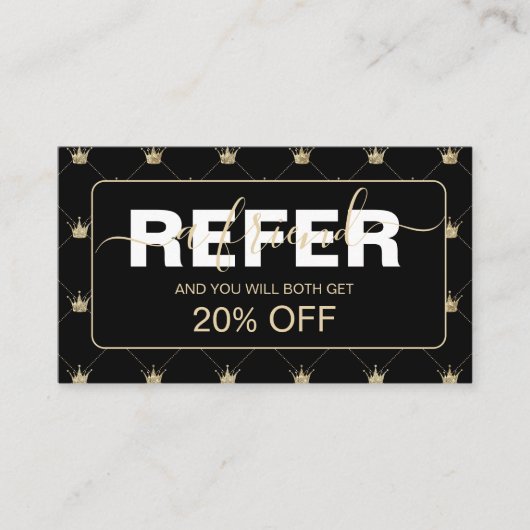 Carte De Référencement Refined Black Gold Crown (Devant)