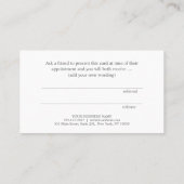 Carte De Référencement Remise rose de scintillement chic de spa de salon (Dos)