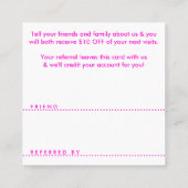 Carte De Référencement renvoyer un ami carré de coeur (Dos)