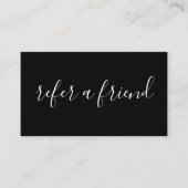 Carte De Référencement renvoyer un programme de renvoi d'ami (Devant)