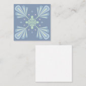 Carte De Référencement Répétition abstraite florale bleu pastel (Devant / Derrière)