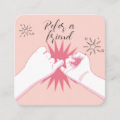 Carte De Référencement Reportez Une Illustration Des Mains D'Un Ami Peach (Devant)