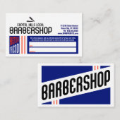 Carte De Référencement rétro barbershop référer un ami (Devant / Derrière)
