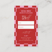 Carte De Référencement Retro Pink & Red Groovy Refer a Friend Spa Salon (Dos)