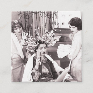 Carte De Référencement Rétro salon de coiffure d'amusement