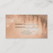 Carte De Référencement Rêve Rose Forêt Rustique Référer un Client Ami (Dos)