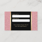 Carte De Référencement Rose de maquillage et de courroie aiguillage vers (Dos)